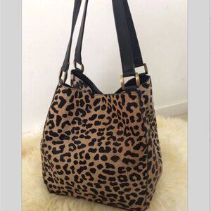 Leopard Calf Hair Hobo, Tote, Shopper - Oversized